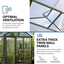 GFP Diamas 23 7.7x12.6 ft Walk in Greenhouse Aluminum