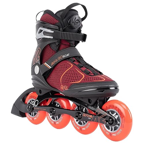 K2 Alexis 90 BOA Women's Inline Skates Burgundy/Orange 4.0
