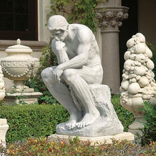 Design Toscano KY1335 Rodin's Thinker Man Statue, Estate, 25 Inch, Polyresin, Antique Stone