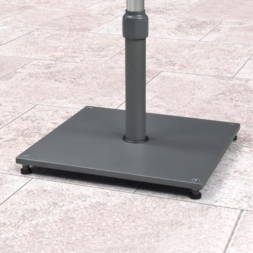 OROTLECT Patio Umbrella Base Stand At Market Table Weighted Base Outdoor Heavy Duty Square Steel Plate Stand