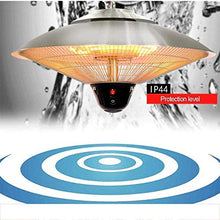 Garden Halogen Patio Heater, Electric Infrared Heater Hanging Lamp Ceiling Mounted Heat Warmer for Balcony Courtyard Radiant Heater Angle Adjustable,Silver