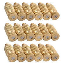 50PCS Brass Misting Nozzles High Pressure Mister Nozzles, Fog Nozzles Heads Micro-Mist Nozzles for Cooling System, Fog Nozzle Atomizing Mister Sprinkle for Patio Garden, 10/24 UNC Thread