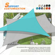 TANG 24' x 24' Sun Shade Sail Rectangle Outdoor Canopy UV Block Sunshades for Patio, Square Shade Cloth for Backyard Porch Deck Garden Pergola Cover, Turquoise