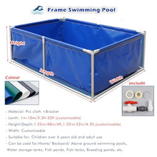23'' 31'' High Frame Swimming Pools Above Ground, Rectangle Kids Pools for Backyard Non Inflatable, Splash Swimming Pool/ Summer Waves Pool for Piscinas Para Niños De 5 A 10 Años(Height 23in/60cm lxw
