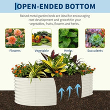 Garvee 4 Pack 7.9 x 3.9 x 2 FT Galvanized Oval Raised Garden Bed Outdoor