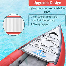 PRODCA Inflatable Kayak Set with Paddle & Air Pump, Portable Deluxe Tandem 2 Person Kayak