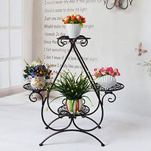 MIIKHI Plant Stands,I Flower Stand,Indoor Balcony Multi Storey Floor Standing Flower Pot Shelves Living Room Shelfnishings/Black
