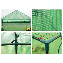 Outdoor Portable Greenhouse Mini Walk-in 4 Shelves Flower Rack Garden Patio Plant Cover with Frame