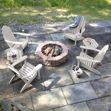 highwood Classic Westport Adirondack 6pc Set, Includes 4 Adirondack Chairs and 2 with Side Tables, Harbor Gray