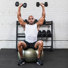 Lifeline Hex Rubber Dumbbell Set with Weight Rack Black