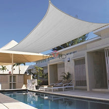 Patio Shade Sail Rectangle Sun Canopy 25' x 40' Light Gray