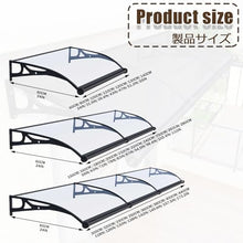 Door Canopy 24in x 59in Durable Outdoor Patio Awning Canopy UV Resistant Rain & Snow Protection Large Gutter for Exterior Door Entrance Porch