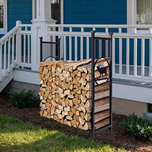 DOIBG Durable 46.5" Tall Metal Firewood Rack for Indoor and Outdoor Use Easy Assembly Wrought Iron Fireplace Log Holder for Large Logs