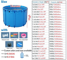 Blue Metal Swimming Pool Large, Mini Frame Pool Diameter 33 29 26 23 19 16 13 11 9 7 5 3 1 Feet, Saltwater Pools Piscina Grande Outdoor Framed Swimming Pool/ Piscinas Para Adultos ( Color : D x H , Si