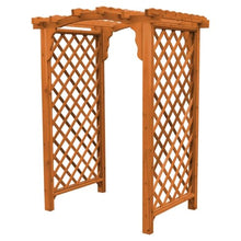 Keystone Amish Co. Newberry Cedar Garden Arbor, Heavy Duty Outdoor Wooden Archway Trellis for Climbing Plants, Amish Crafted, Made in USA, 4-Foot, Cedar Stain