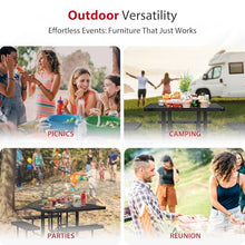 Leisure Craft 46" ADA Square Metal Picnic Table with Bench, Made in USA