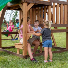 Backyard Discovery Highlander All Cedar Wooden Swing Set Light Brown