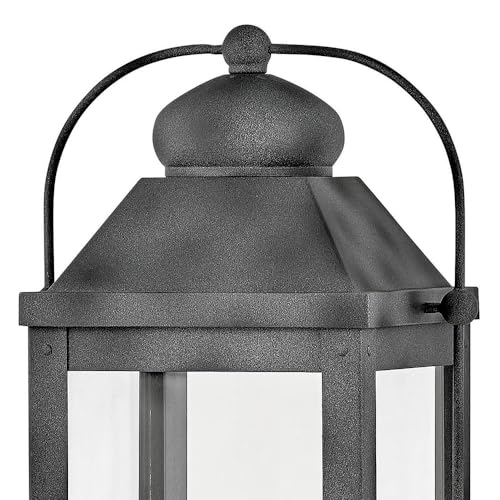 Hinkley Anchorage Large Outdoor Lantern - Aluminum, Clear Glass, Aged Zinc