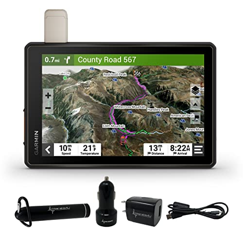 Wearable4U Garmin Tread Overland GPS Navigator 8in Rugged with Power Pack Bundle