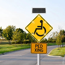 Generic 24'' Solar Powered LED Handicapped Crossing Sign Yellow