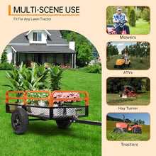 MegaChoice Heavy Duty ATV Dump Cart, 1500 Lbs HD Agricultural Trailer with Removable Sides, 15 Cubic Feet Garden Utility for Tractor Lawn Mower Garden