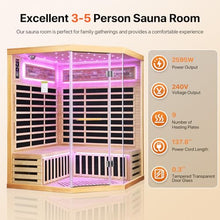OUTEXER Sauna Corner Saunas for 4-5 Person 240V Indoor Canadian Hemlock