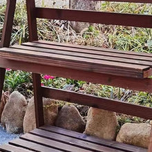 RomildaYuan Indoor Wooden Trellis Folding Ladder Planter Balcony Multi-layer Potted Plant Shelf Floor Carbonized Rustic Flower Flower Stand Classical Plant Stand Solid Wood Ladder Frame Storage Rack