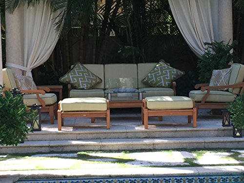 TeakStation Sunbrela Fabric Cushions for Atnas 6pc Sofa Set