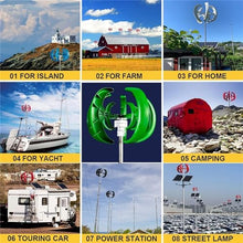 1000W 12V24V Wind Turbine Kit 5 Blade Lantern Vertical Axis Wind Turbine Can Be Used For Wind And Solar Complementary Power Generation With Controller + 100W*2 Solar Panels + Battery ( Color : 12V , S
