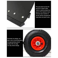 Two-Wheeled Snow Plow Thickened Hand-Push Wheeled Portable Snow Plow and Snow Removal Tool Cart Single Pole Double Pole (Single Pole)