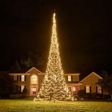 Fairybell - Flagpole LED Christmas Tree - Outdoor Christmas Decorations - Warm White - 2,000 LED Tree - 33ft- Suitable for Existing Flagpoles