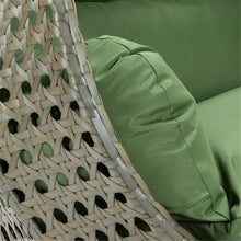 LeisureMod 2 Person Wicker Egg Chair Indoor Outdoor Lounge Dark Green