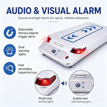 Desktop Needle Detector with High Sensitivity,Finds Ferrous Metals ≥1.2mm.10-Level Sensitivity, ABS Housing, Audible Visual Alarm, for Textile Workshop Inspection