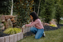 Beuta Landscape Edging | Garden Edging Border | Polyrock Block XL for Lawn Edging, Flower Beds & Yard Edging – 4 Pack | Each Section Has 6 Blocks 48" L x 4" W x 9.5" H | 12 Spikes | Cobblestone