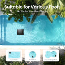 Solar Powered Automatic Robotic Pool Skimmer Cleaner, Cordless Pool Cleaner with Obstacle Avoidance, Day and Night Cleaning, Suitable for All Pools