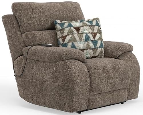 Catnapper Joya Power Headrest Power Lay Flat Recliner w/CR3 Heat/Massage/Lumbar/Zero Gravity-Mushroom