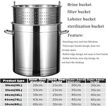 NIKAIDD 27Qt/45Qt/63Qt Turkey Deep Fryer Pot Outdoor Boiler Crawfish Pot Boiling Stainless Steel Stockpot Soup Pot with Strainer Basket and Lid for Outdoor Cooking and Home / 27,63Qt (45Qt)