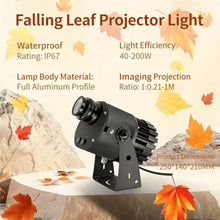Business Outdoor 3D Dynamic Falling Leaf Projector Light, 40W-200W Waterproof Landscape Lamp for Commercial & Holiday Atmosphere Lighting(40W/ynamic Falling)