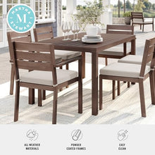 Martha Stewart Bedford 62" Indoor/Outdoor Patio Table, Brown