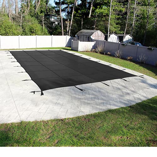 Pool Mate Black Mesh Safety Cover for 18 ft. x 36 ft. Swimming Pool