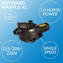 Hayward W3SP2307X10 MaxFlo XL Pool Pump, 1 HP Black