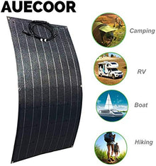 AUECOOR 700W Solar Wind Power Kit: 300W Flexible Monocrystalline Solar Panel + 400W 12V Wind Turbine Generator + Accessories for Home, Boat, Farm, Off Grid Application