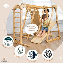 Avenlur Chestnut 8-in-1 Indoor Foldable Playset Natural Indoor