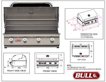 AMS BULL grill 30" Outlaw BBQ Grill with BULL single Side Burner, 30'' Door/Drawer Combo, Single Drawer, Sink and Cover (Natural Gas)