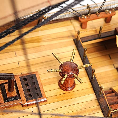 Old Modern Handicrafts Large HMS Surprise Wooden Model Ship Multi Color
