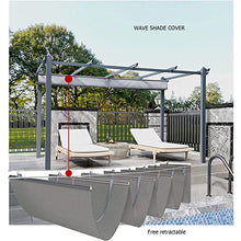 QWEASDF Wave Shade Sail,Retractable, Pergola,Shade Cover, Replacement Awning, Canopy Shade Cover, for Deck Porch Patio Slide Hang Down, Wave Shade Cover,Removable (Size : W0.9*L20m/W2.95*L65.62ft)