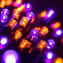 SHANJIA 2 Pack Upgrade Solar String Lights, 102M 1000LED Outdoor Light String with USB/8 Modes Waterproof for Trees Patio Fence Party Solar Christmas Light String (Purple+Orange)