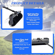 Solar Cleaning Roller Brush,Extendable Solar Panel Cleaning Brush Kit - 11.5/18.5/24.6Ft Long Reach Water Fed Pole, 23.6In Wide for Roofs, Vinyl Siding, Pools - 5.5M Effi,3.5M