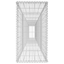 Festnight Gabion Wall Basket with Cover Outdoor Decoration 19.7" x 1.6" x 3.3" 11