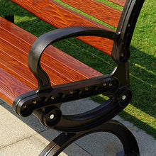 CUTPOIY Bench Garden Bench Metal Park Bench Cast-Aluminum Plastic Wood Outdoor Benches Front Porch 1.5m Outdoor Furniture for Patio, Park, Lawn, Yard Outdoor Garden Ben, A